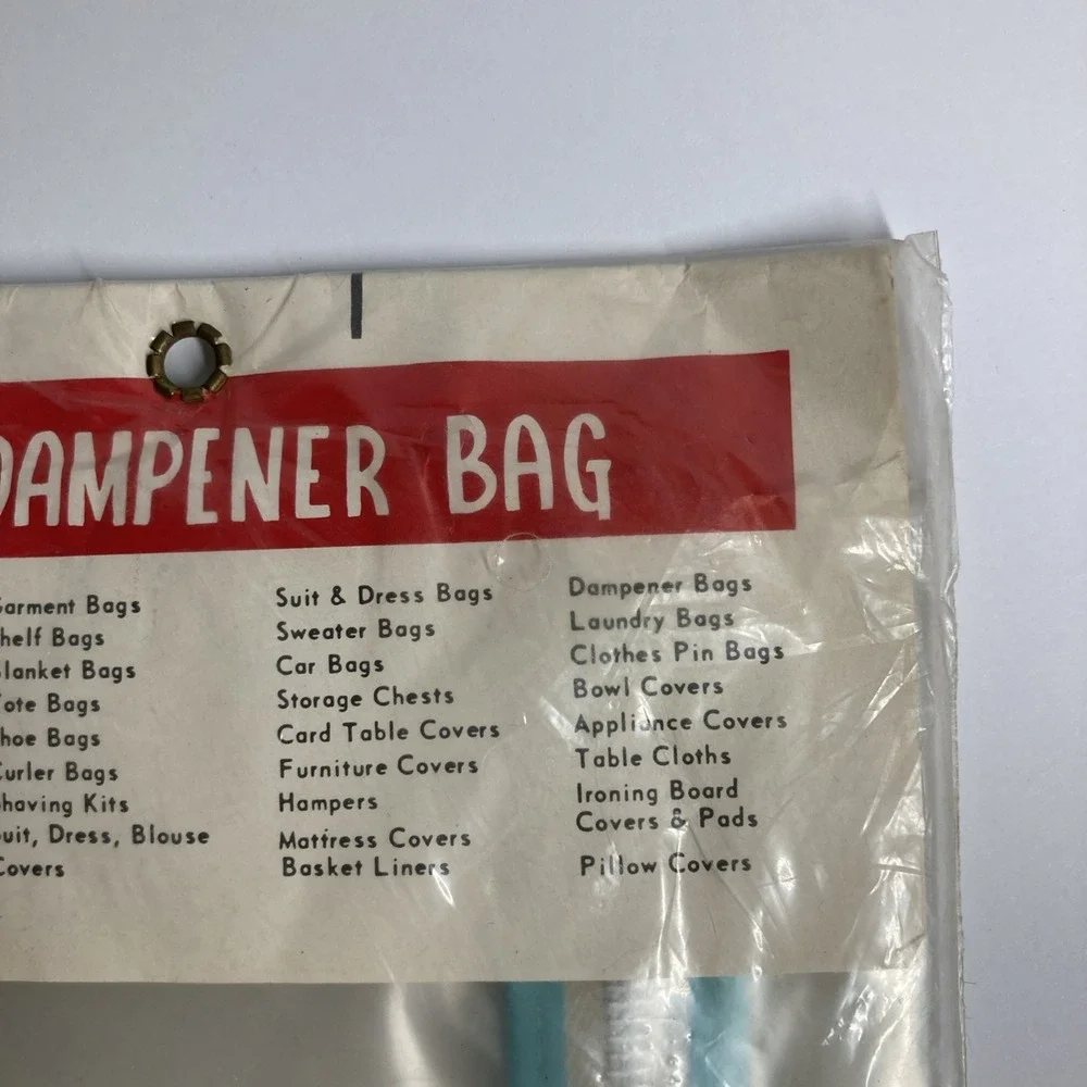 Universal Producing Co Dampener Bag Unisex M Clear Vintage 1963 Zipper 18x36